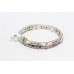 Women's bracelet bangle 925 sterling silver natural ruby emerald gem stone A 299